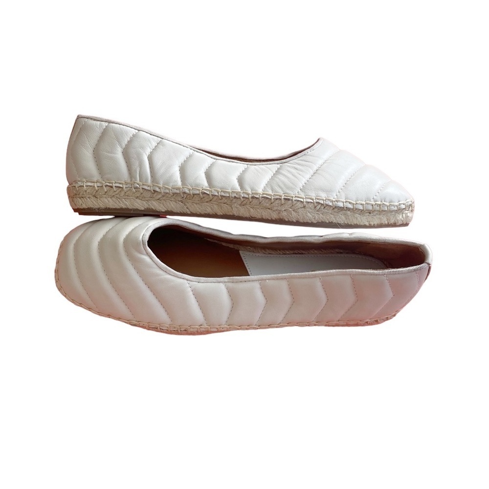 Franco Sarto Quilted Cream Espadrille Shoes NEW Size 8.5 Old Money Classic